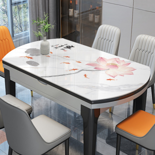 pvc椭圆形餐桌布防水防油免洗软玻璃桌面保护餐桌垫圆桌布可折叠