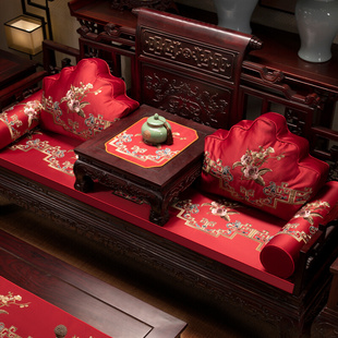 实木沙发垫防滑罗汉床红木家具垫子定制 红木沙发海绵坐垫新中式