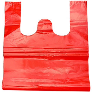 加厚红色方便袋无异味大号食品塑料袋水果超市购物袋打包背心袋子