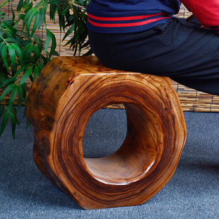 香樟木木墩木墩子原木树桩凳子根雕凳坐凳木桩木头实木墩树根底座