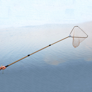 组合网兜铝合金钓鱼渔具 一体套装 三角抄网可折叠头全套伸缩便携式