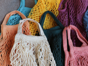 手拎 环保纯棉彩色ins时髦法式 购物袋购物网兜 编织袋 推荐 新款