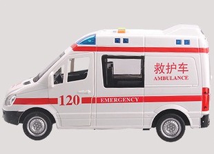 热销上海 文艺救护车会讲故事 警车救护车惯性益智玩具