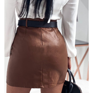 Mini Penc Fashion Women Skirts Elegant Rivets Leather 推荐