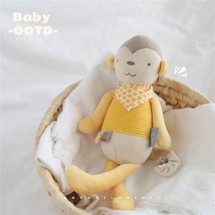 新生幼儿婴儿宝宝陪睡啃咬小兔玩偶猴子安抚娃娃公仔布偶毛绒 推荐