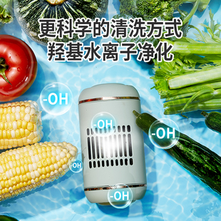 智能水感果蔬净化器无线水果蔬菜食材清洗机家用除菌除农残洗菜机