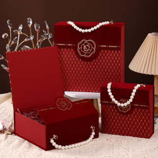 盒子喜糖盒生日礼品盒圆形手 极速结婚伴手礼盒空盒子高级礼物包装