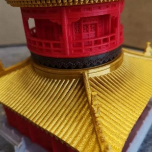 阁道观塑料3D打印微景观家居摆件微 古建筑模型乾元 速发钰书房中式