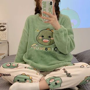 新品 Kawaii Women Cartoon Winter Pajama Autumn Pyjamas Sets