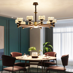 客厅吊灯后现代轻奢水晶大厅主灯卧室餐厅灯具现代简约大气客厅灯