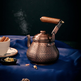 Selim土耳其复古纯紫铜纯手工茶壶罐罐茶烧水泡茶单壶家用电煮
