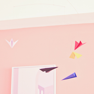 饰创意平衡挂件纸飞机天花板空中幼儿园走廊挂 定制房间吊饰艺术装