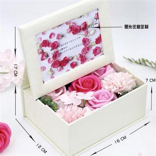 玫瑰香皂花相框盒DIY生日创意母亲节礼物 跨境新款 七夕情人节礼物
