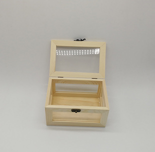 大小号盒收纳礼盒桌面杂物礼盒 正长方形定做透明木盒子 木盒定制
