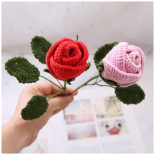 米妈手作 玫瑰花束向日葵diy手工制作礼物毛线 编织材料包 手工