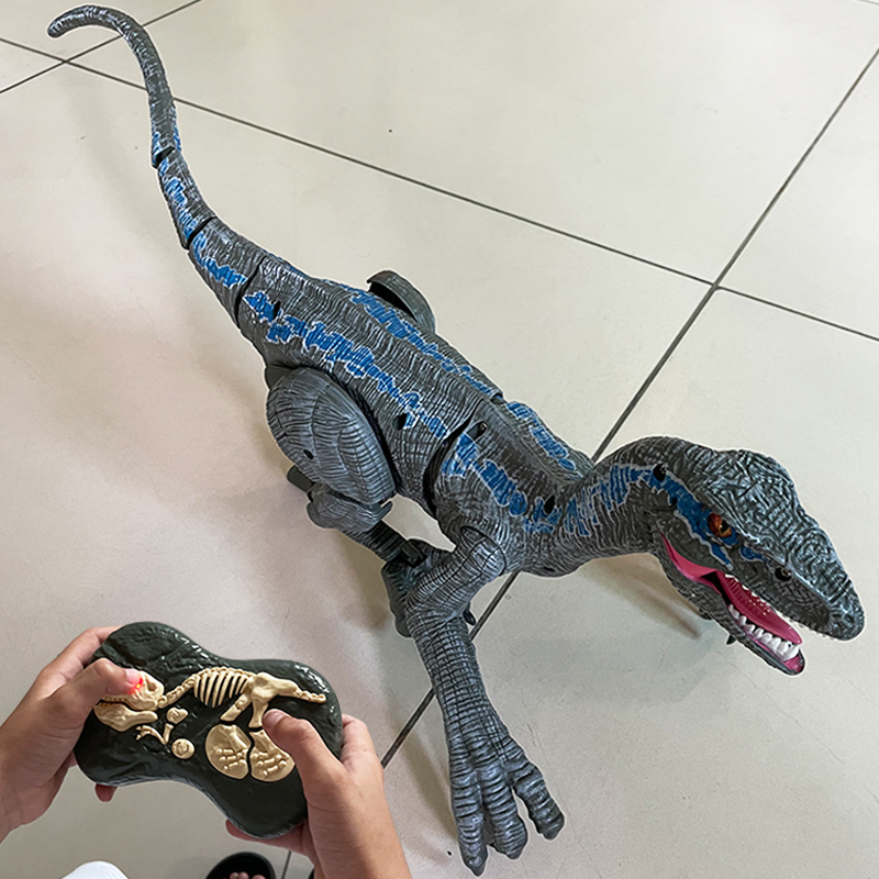 仿真遥控恐龙男孩生日礼物电动迅猛龙模型恐龙蛋儿童节益智玩具