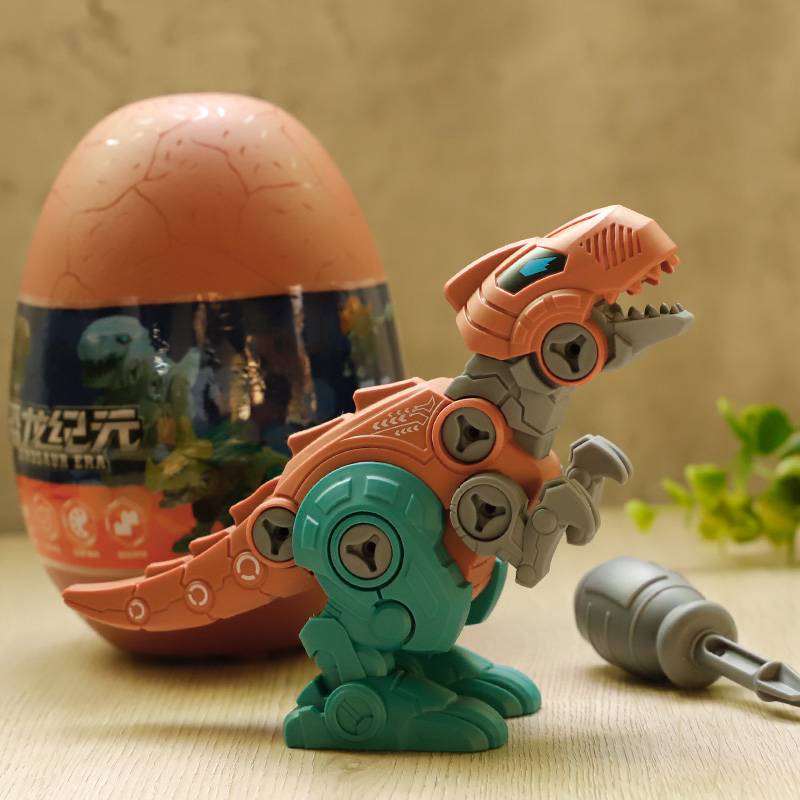 独角龙迅猛龙霸王龙模型男孩儿童节礼物 儿童恐龙蛋孵化蛋玩具拼装