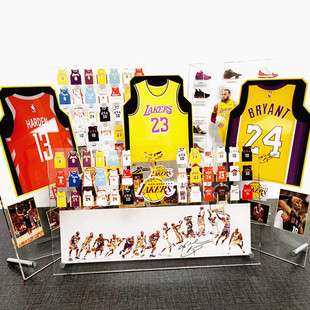 篮球球衣裱框摆台相框摆件杜兰特詹姆斯麦迪姚明生日礼物送男孩子