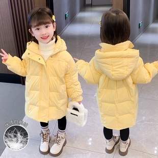 女童羽绒服2022新款 外套韩系品牌宝宝冬装 中小儿童中长款 洋气冬季