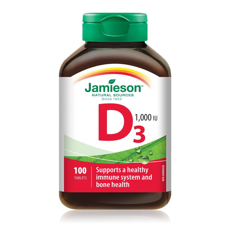 1125加拿大进口Jamieson健美生维生素D营养片100粒 vitamin