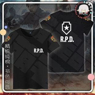 T恤纯棉 文化衫 里昂 包邮 印象短袖 RPD警员 生化危机2重制版