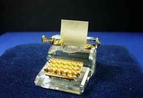 现货水晶瞬间记忆打字机208886 摆件绝版 珍藏特价