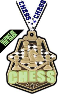 荧光系列 周边产品新款 1chess国际象棋俱乐部学校比赛奖牌奖牌新款