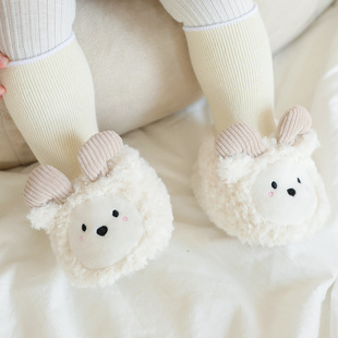 宝宝学步鞋 男女宝防滑地板鞋 可爱保暖室内袜鞋 袜 加绒加厚婴儿冬季