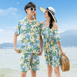 沙滩裙显瘦连衣裙海边渡假亲子情侣装 旅游套装 海南三亚大码 夏装