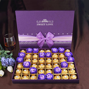 送女友圣诞节女生生日礼物送男友巧克力零食 费列罗巧克力礼盒装