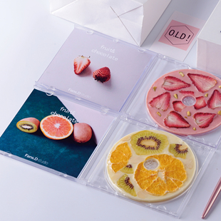 七夕情人节草莓水果光盘音碟唱片cd巧克力DIY送女友闺蜜生日礼物