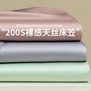 床单三件套防尘床垫保护罩天丝床罩夏天 冰丝床笠单件夏季 2024新款