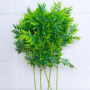 饰盆栽加密绿植物 饰假竹子隔断屏风挡墙造景室外装 仿真竹子室内装