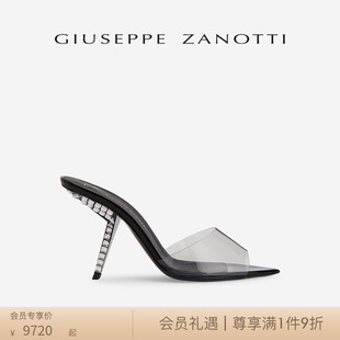Giuseppe ZanottiGZ女士SS24春夏新品 尖头细跟穆勒鞋 高跟凉鞋