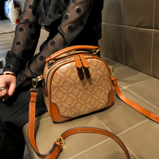 真皮通勤手提包质感单肩斜跨小圆包小包 2024新款 香港品牌包包女式
