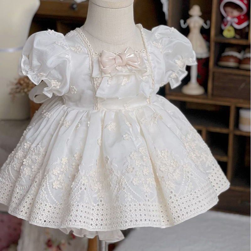 西班牙公主蓬蓬裙礼服生日装 备夏天短袖 洛丽塔甜美宝宝连衣裙 洋装