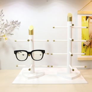 太阳镜展示架墨镜展示架眼镜陈列白色多层展示道具放置架橱窗展架