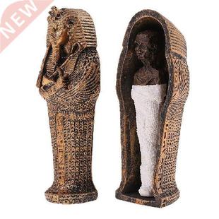 Egyptian Figurine Coffin Ancient Home with Inch for Mummy