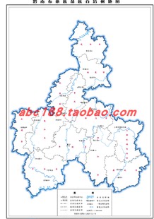 贵州省黔南州地质交通地图行政区划图地势铁路水系卫星旅游地形