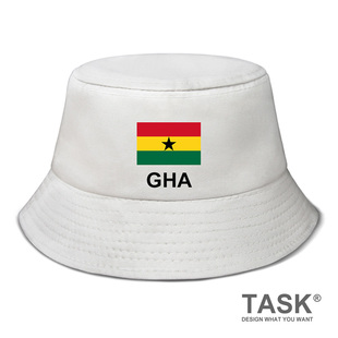 无界 加纳Ghana国家帽子渔夫帽男女旅游太阳帽防晒帽学生遮阳帽设