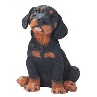 装 饰品 罗威纳犬黑色小狗雕像仿真摆设家居客厅欧式 雕塑摆件 代购