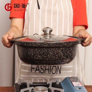 麦饭石砂锅电磁炉适用炖锅家用耐高温养生陶瓷煲汤锅小沙锅石锅