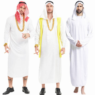 迪拜中东土豪长袍生日聚会搞笑网红抖音超粗大链子道具 阿拉伯服装