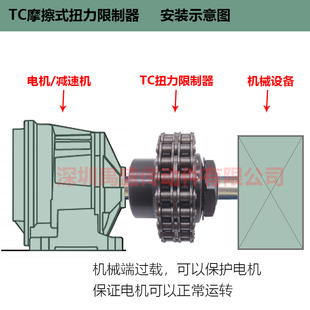 擦安全 式 扭矩限制器链条式 扭力限制器C摩TL连 联轴器T350 链轮
