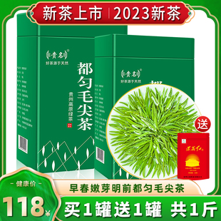 共500g 贵州都匀毛尖茶叶2023新茶特级云雾绿茶明前春茶浓香型散装