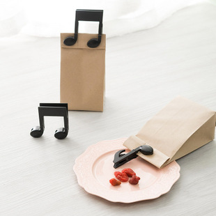 黑色音乐本夹子音符造型小夹子晾晒夹防风夹食品封口夹文件夹