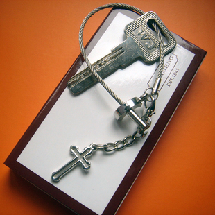 钥匙链饰品挂件 金属个性 创意可爱男女士钢丝圈钥匙扣韩版