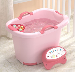 家用加厚大号浴盆儿童泡澡桶宝宝婴幼儿洗澡桶沐浴桶小孩子可坐