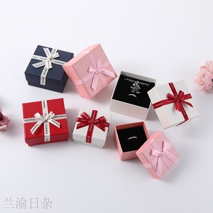 盒印刷 英文字母蝴蝶结丝带饰品盒生日纪念日礼物礼品包装 新款
