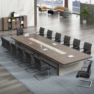 大型会议桌长桌子工作台办公室长条桌椅组合培训办公家具简约现代